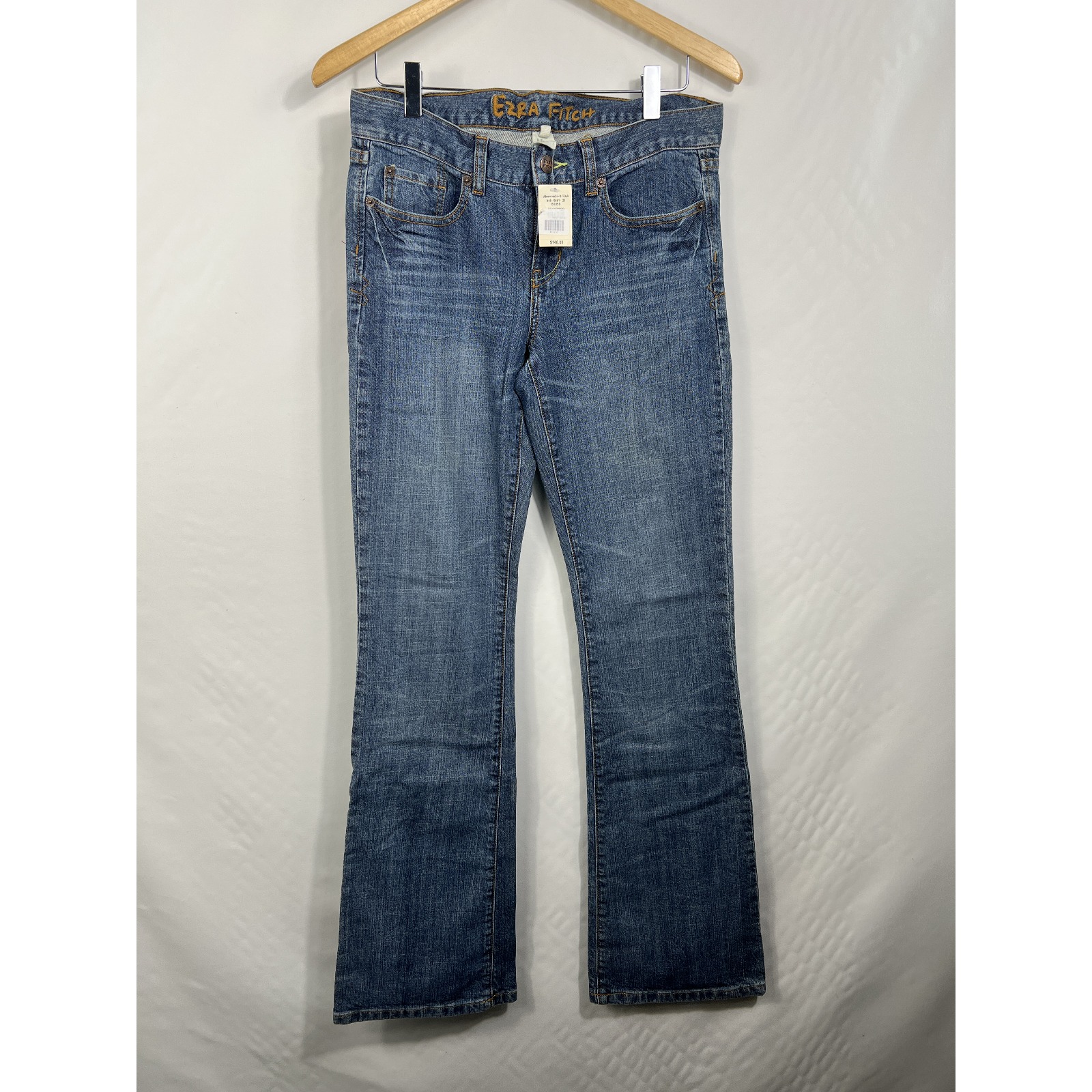 Nwt Abercrombie & Fitch A&F Ezra Fitch Low Rise Flare Denim Jeans 28 Blue
